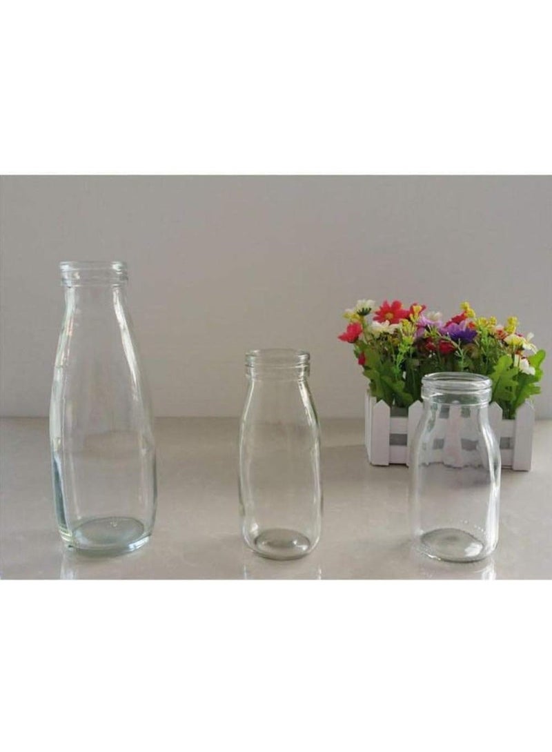 Luxoraq 200ml Plastic Juice Bottle with Caps, (Pack of 6) Clear Milk Bottles, Reusable Juice Containers with Leak-Proof White Lids, BPA-Free Smoothie Water Bottles for Homemade Beverages, Kombucha - Image 3